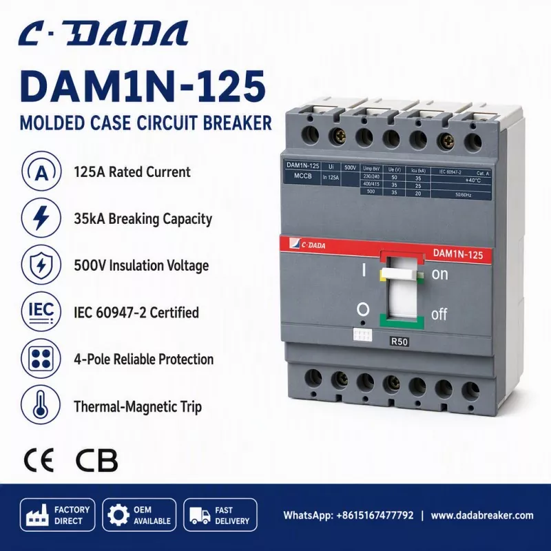 Sigurimi i integritetit të nën-shpërndarjes: Zgjidhja C·DADA DAM1N-125 MCCB
